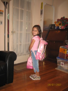 Lauren's first day of Kindergarten, in 2007. Sweet memories!