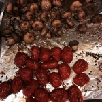 Post-roasted tomatoes-mushrooms