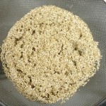 quinoa in strainer