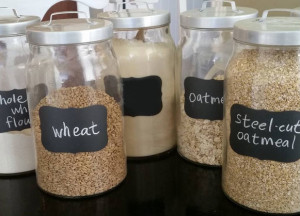 whole grains in jars - edit